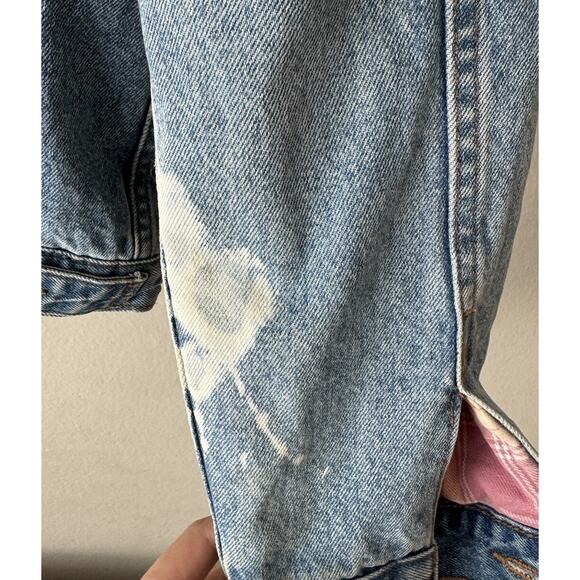 REFORMATION Size Small Shearling Street Jacket Jean Denim Trucker Sherpa READ - Picture 10 of 10